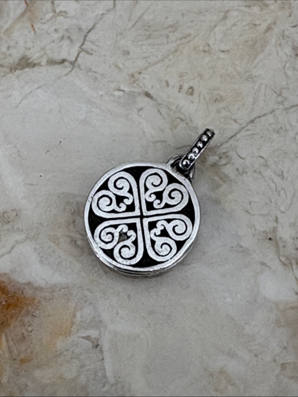Vintage Lori Bonn 925 Sterling Silver Balinese Swing Photo Locket Pendant